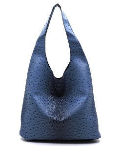Ostrich Croc 2-in-1 Shoulder Bag Hobo JNS3979PP BLUE